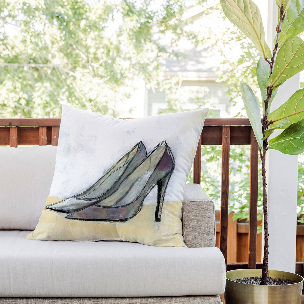Sophia Buddenhagen Grey Stiletto Outdoor Throw Pillow