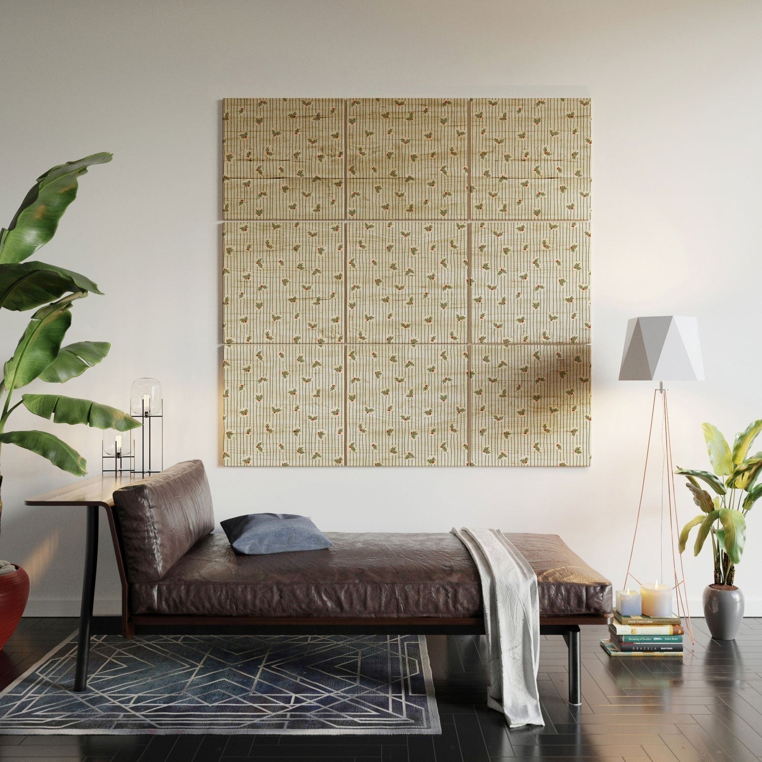 CoastL Studio Hand Drawn Holly Stripe Wood Wall Mural