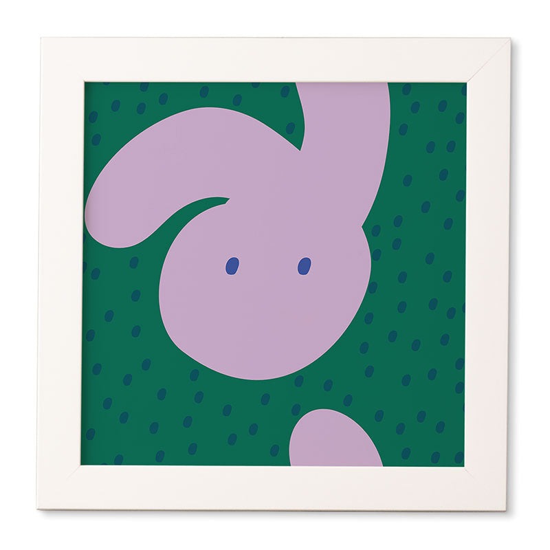 Camilla Foss Pebbles and Rabbit Framed Wall Art
