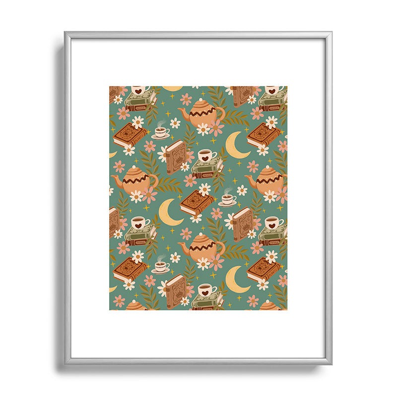 Avenie Moonlit Reading Nook I Metal Framed Art Print