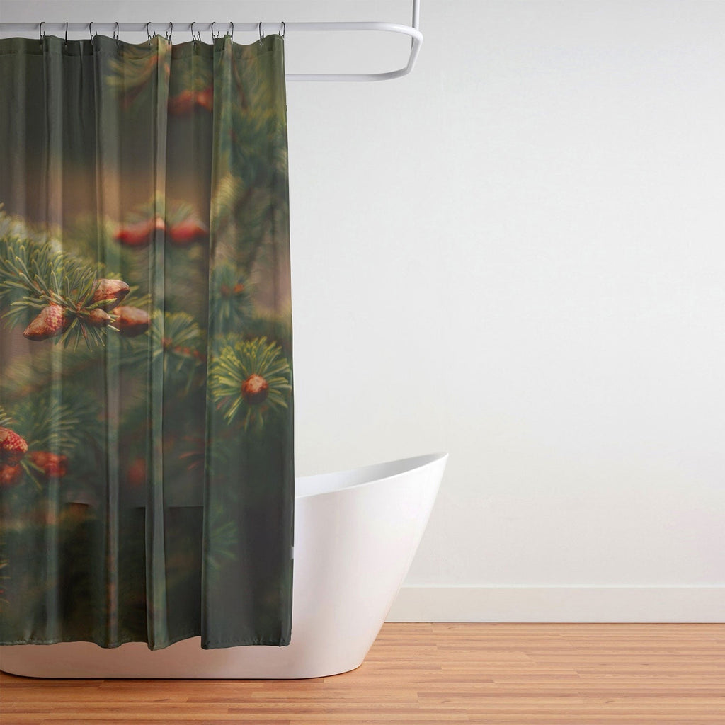 Hannah Kemp Spruce Tips Shower Curtain