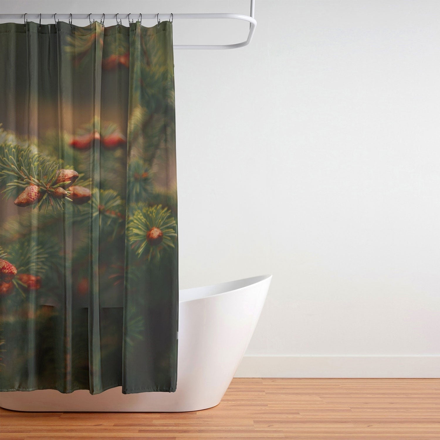 Hannah Kemp Spruce Tips Shower Curtain