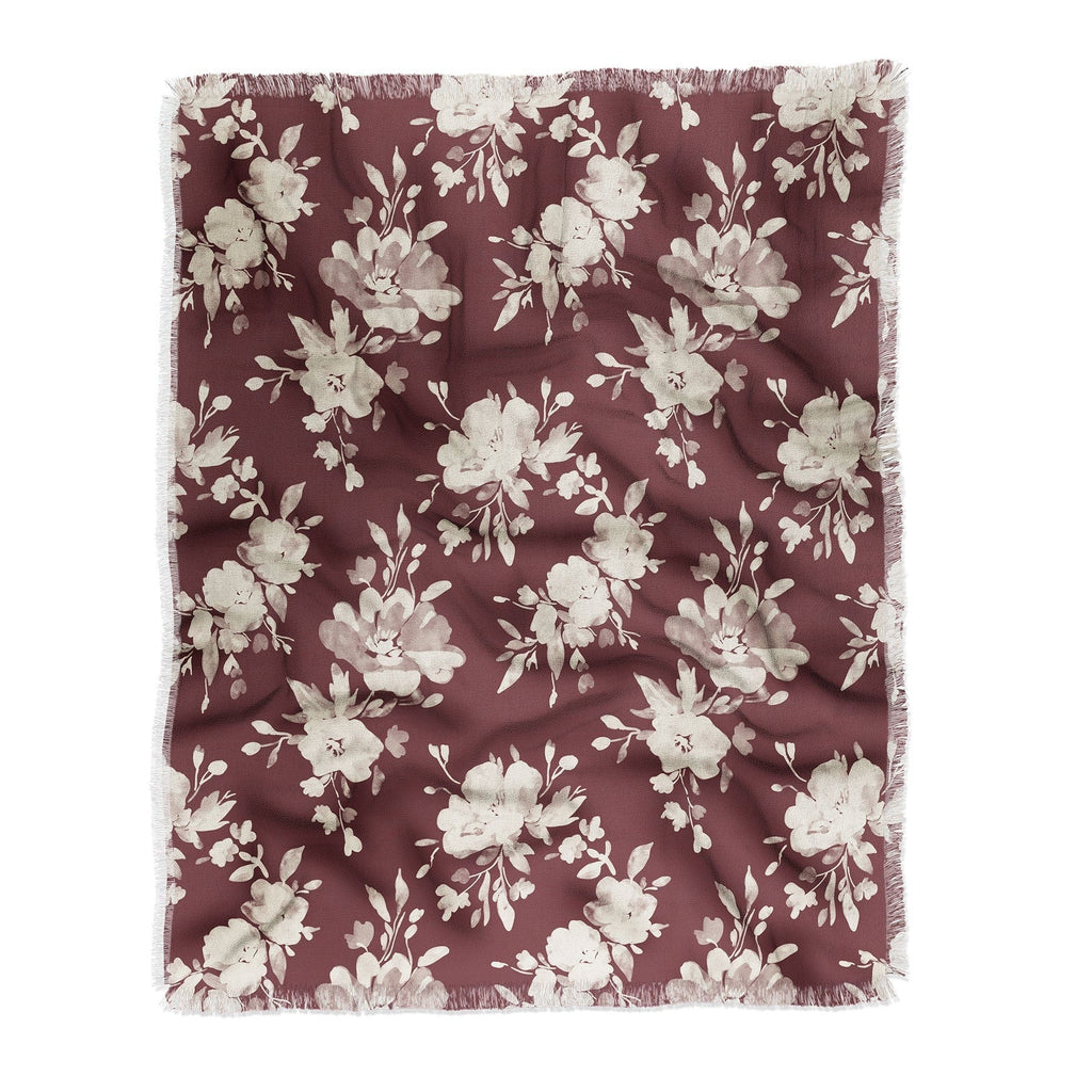 Marta Barragan Camarasa Antique Petal Romance Throw Blanket