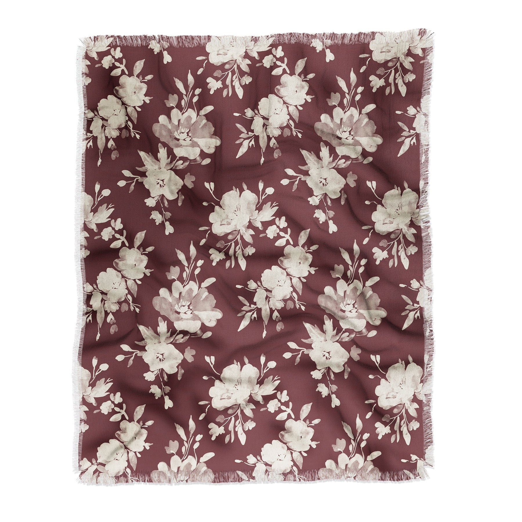 Marta Barragan Camarasa Antique Petal Romance Throw Blanket