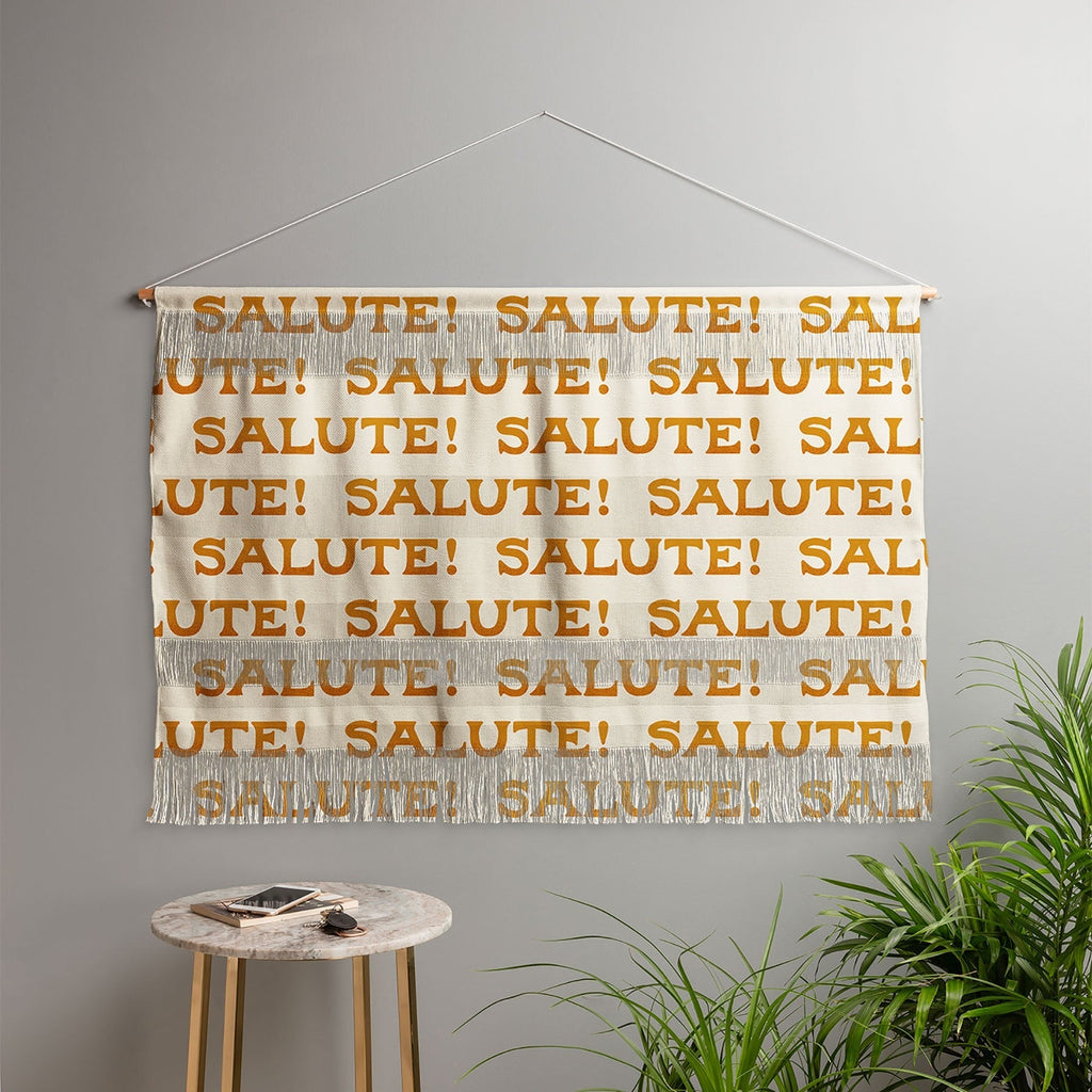 Jessica Molina Salute Gold Pattern on Cream Wall Hanging Landscape