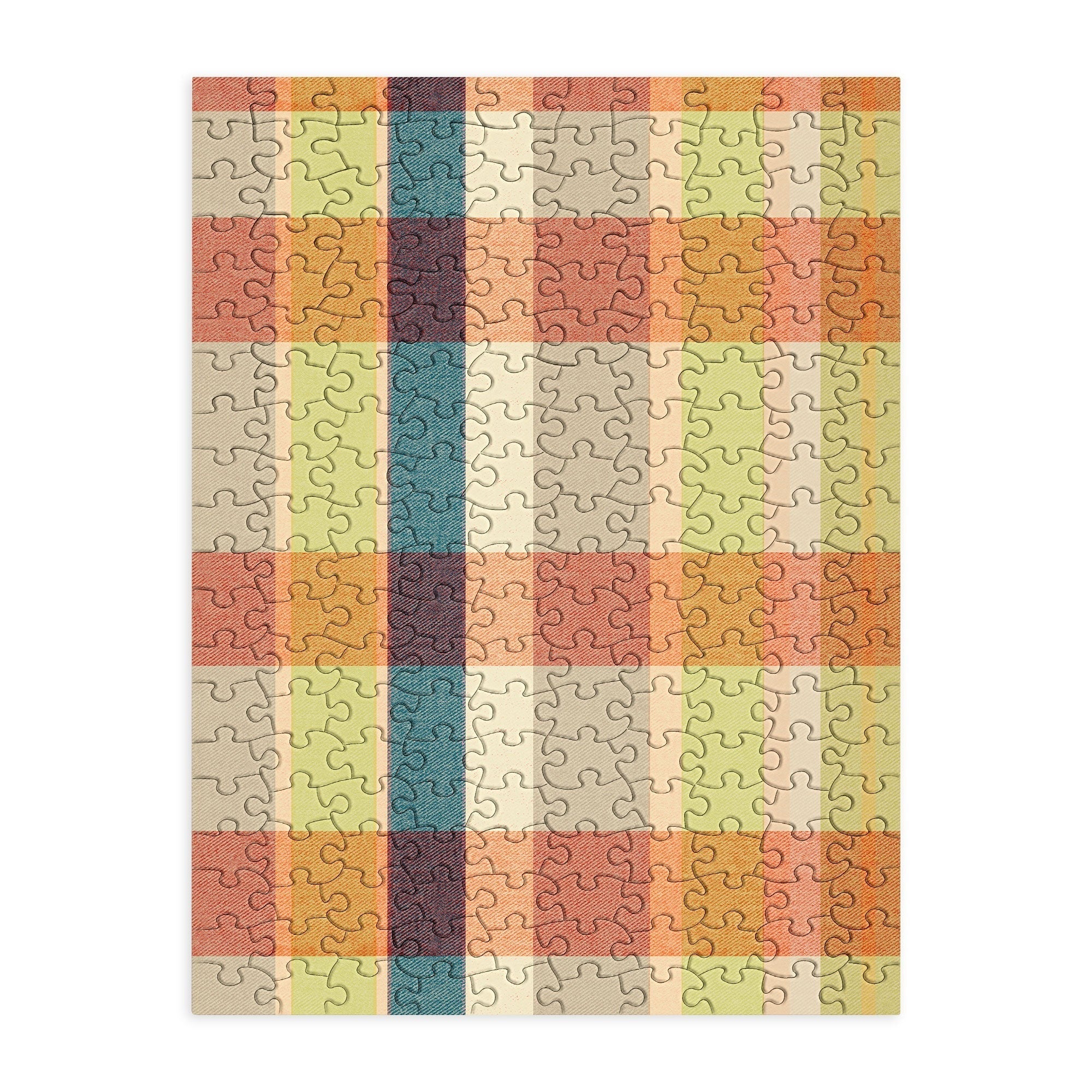Marta Barragan Camarasa Retro Picnic Plaid Warm Tones Puzzle