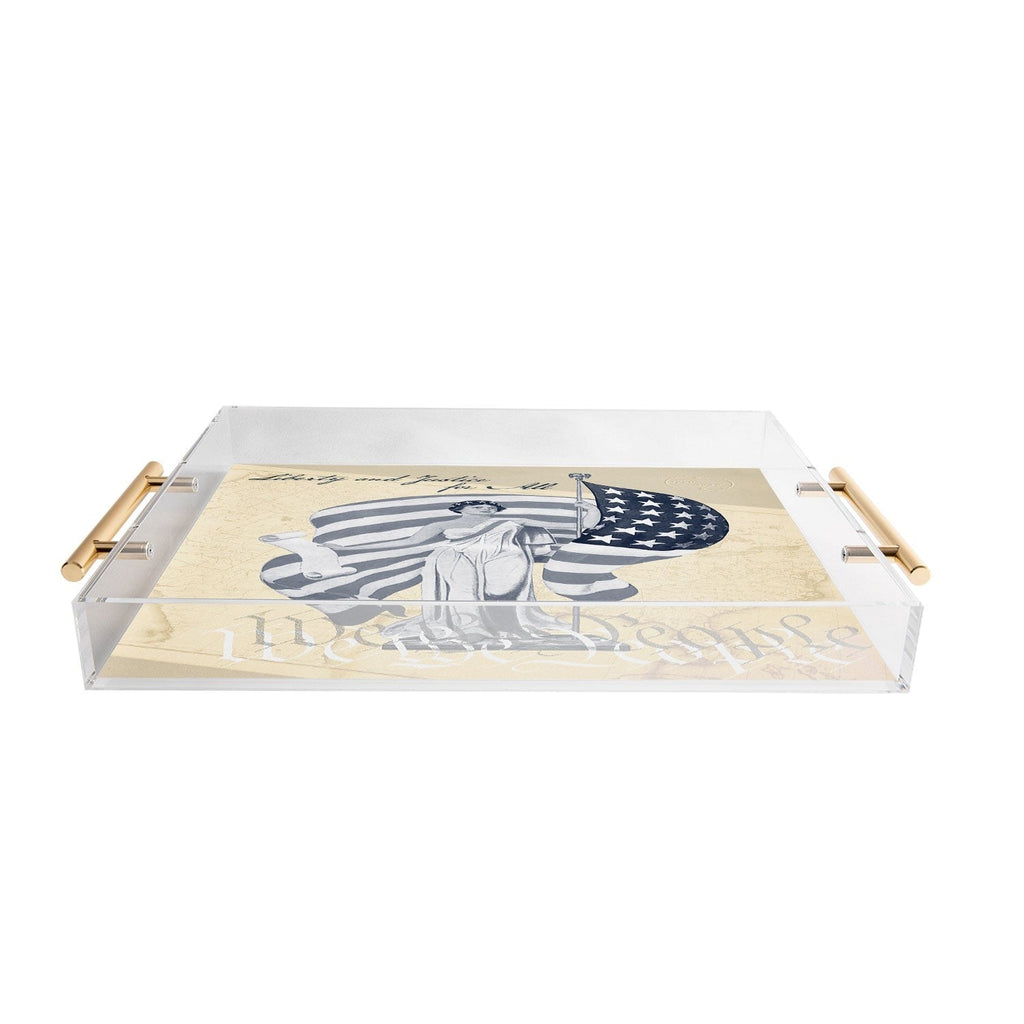 DENY Designs Liberty and Justice Woman Acrylic Tray