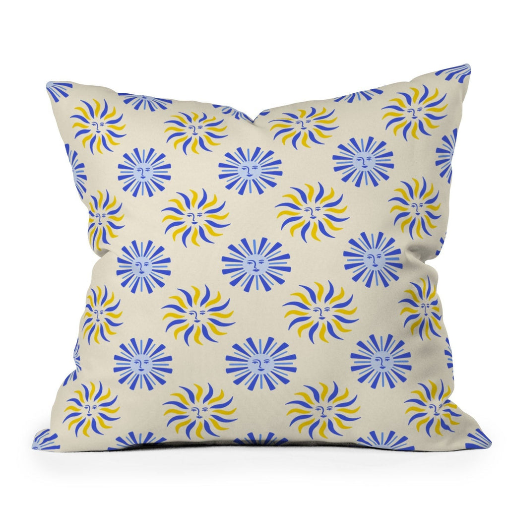 Design by Spark Dolce Vita Radial Sun Flames Throw Pillow
