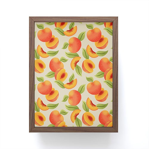 Jessica Molina Peach Pattern Framed Mini Art Print