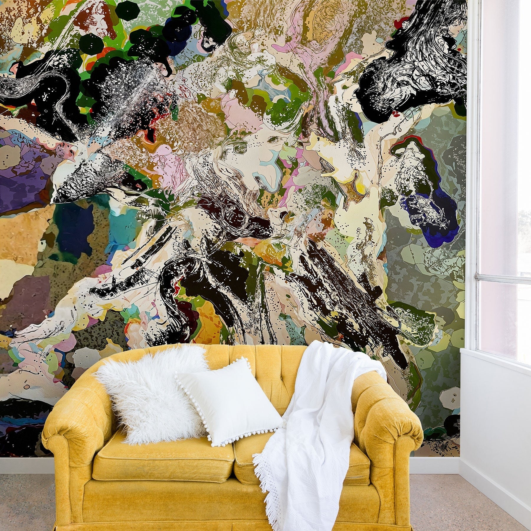 83 Oranges Echoes Beneath the Surface Wall Mural