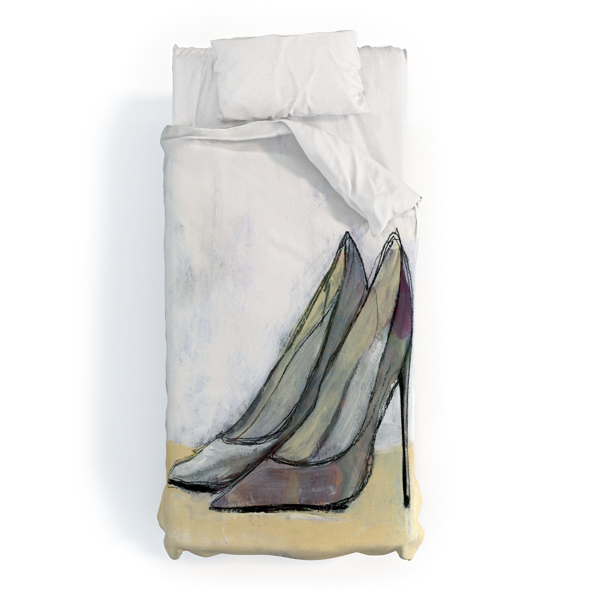 Sophia Buddenhagen Grey Stiletto Duvet Cover