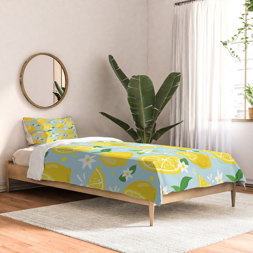 Design by Spark Lemony Fresh Florals Comforter