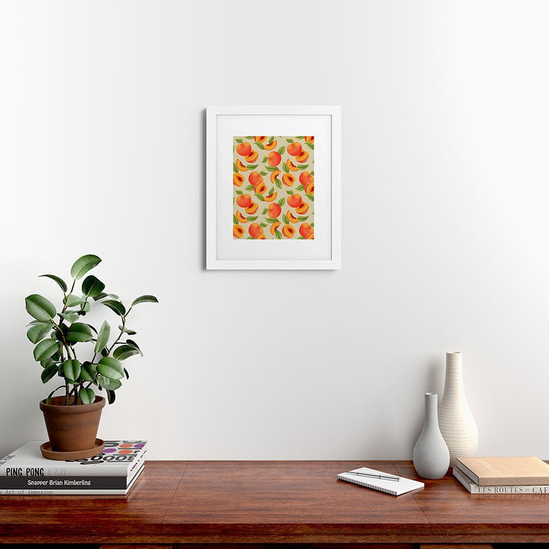 Jessica Molina Peach Pattern Framed Art Print