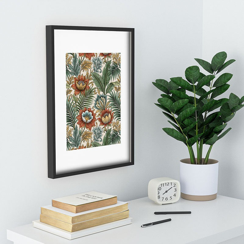 Marta Barragan Camarasa Retro Jungle Garden Recessed Framing Rectangle