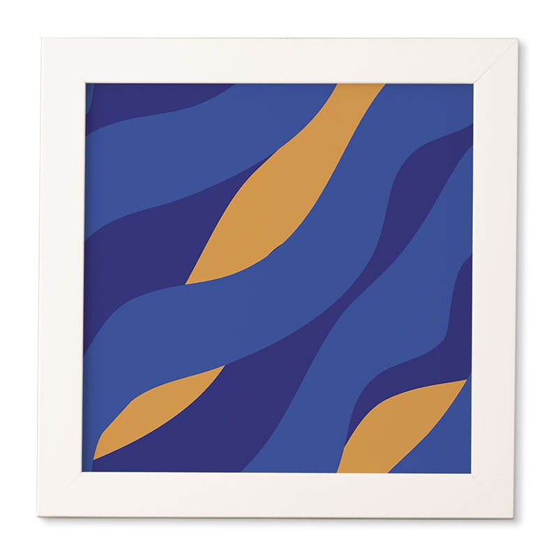 Camilla Foss Pebbles in Stream Framed Wall Art