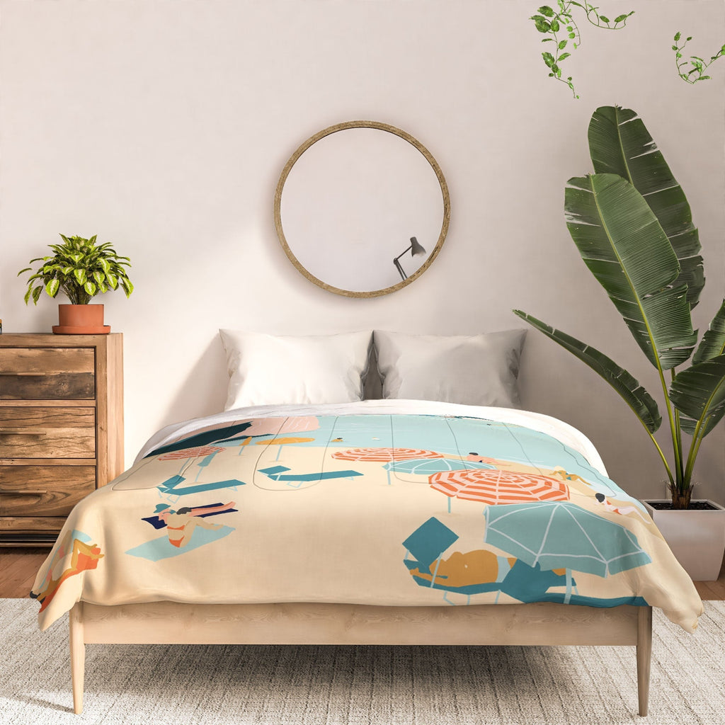 Valeria Frustaci Beach of Positano in Italy Comforter