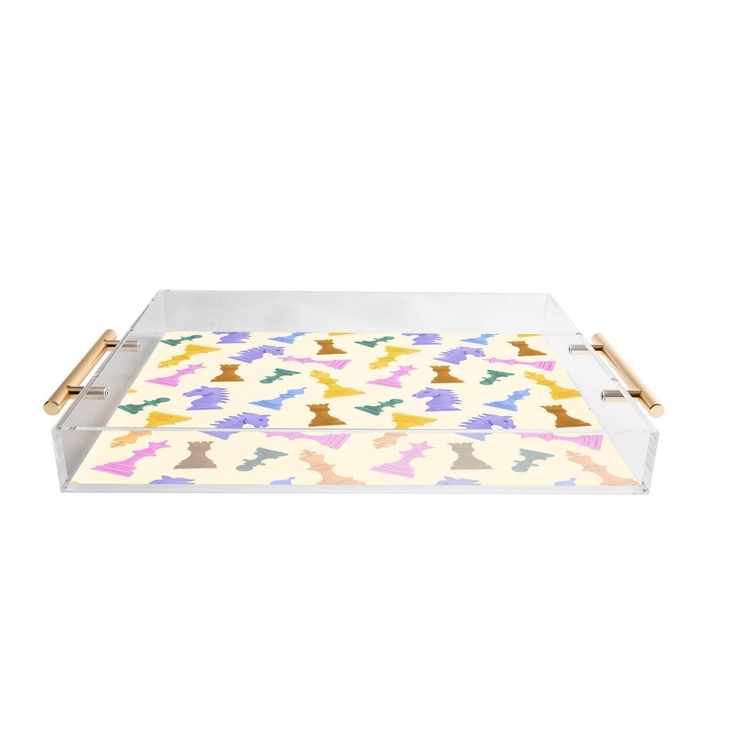 Design by Spark Chess Game Pieces Acrylic Tray