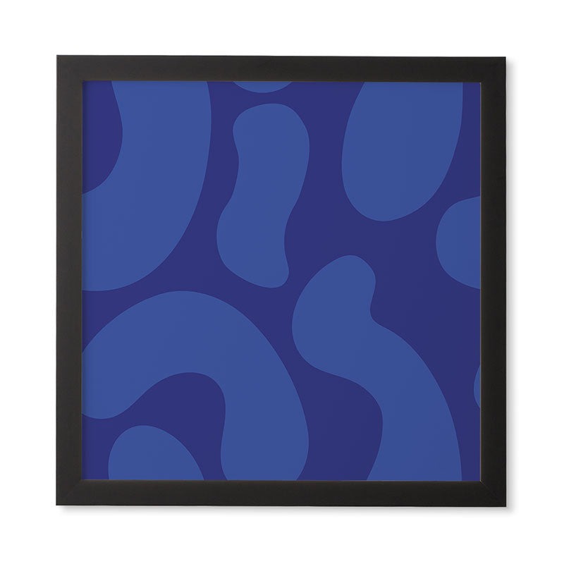 Camilla Foss Blue Pebble Framed Wall Art