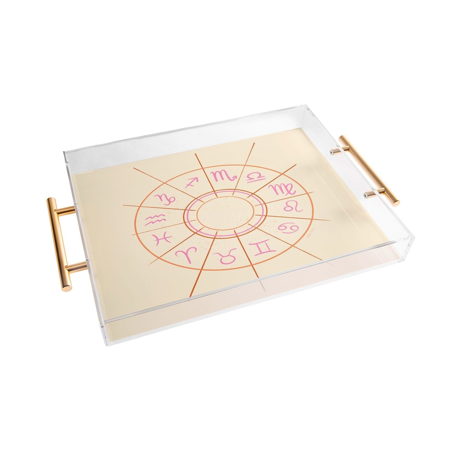 Little Om Zodiac Signs cream Acrylic Tray