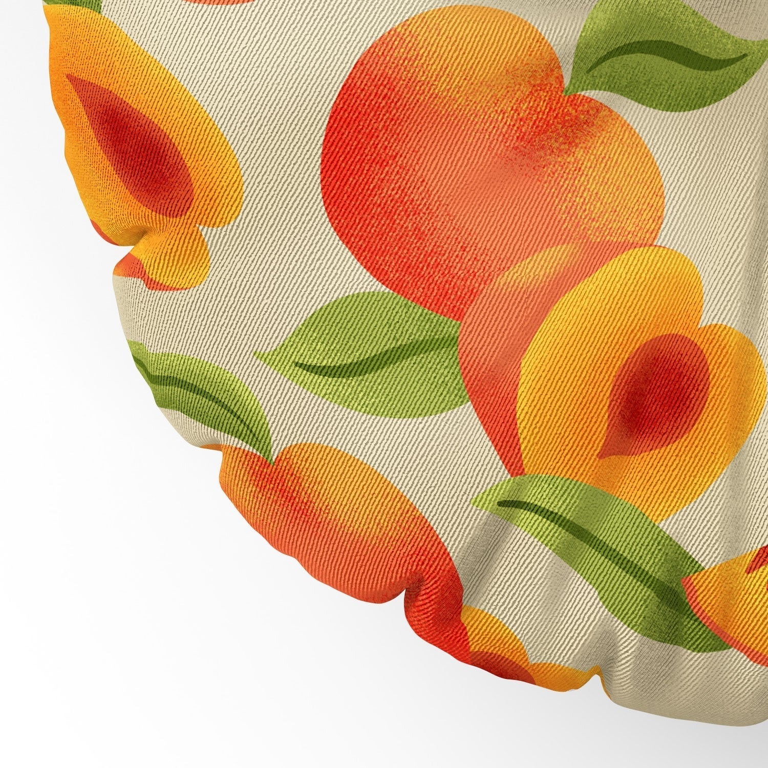 Jessica Molina Peach Pattern Floor Pillow Round