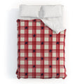 DENY Designs Red Gingham plus Stars Duvet Cover