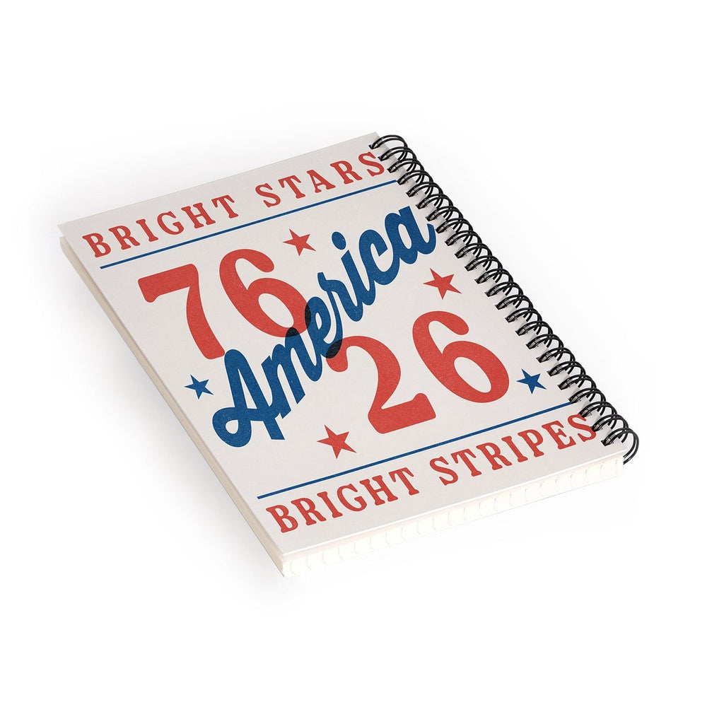 DENY Designs Bright Stars Bright Stripes Spiral Notebook