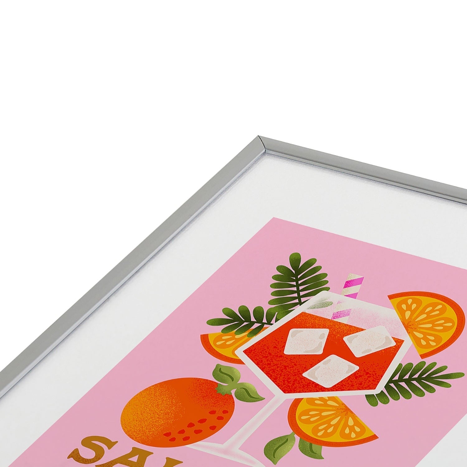 Jessica Molina Orange Spritz Metal Framed Art Print