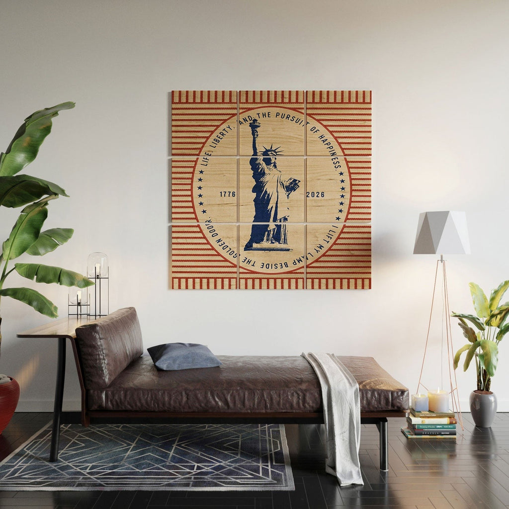 DENY Designs Life Liberty Wood Wall Mural