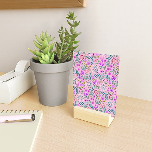 Pimlada Phuapradit Ditsy Purple Floral Half Drop Mini Art Print