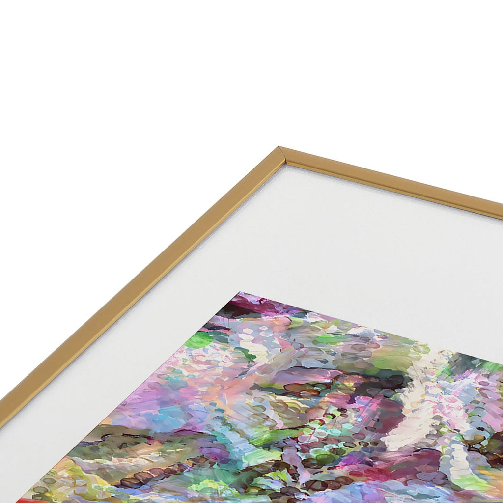 83 Oranges Sequin Haze Metal Framed Art Print
