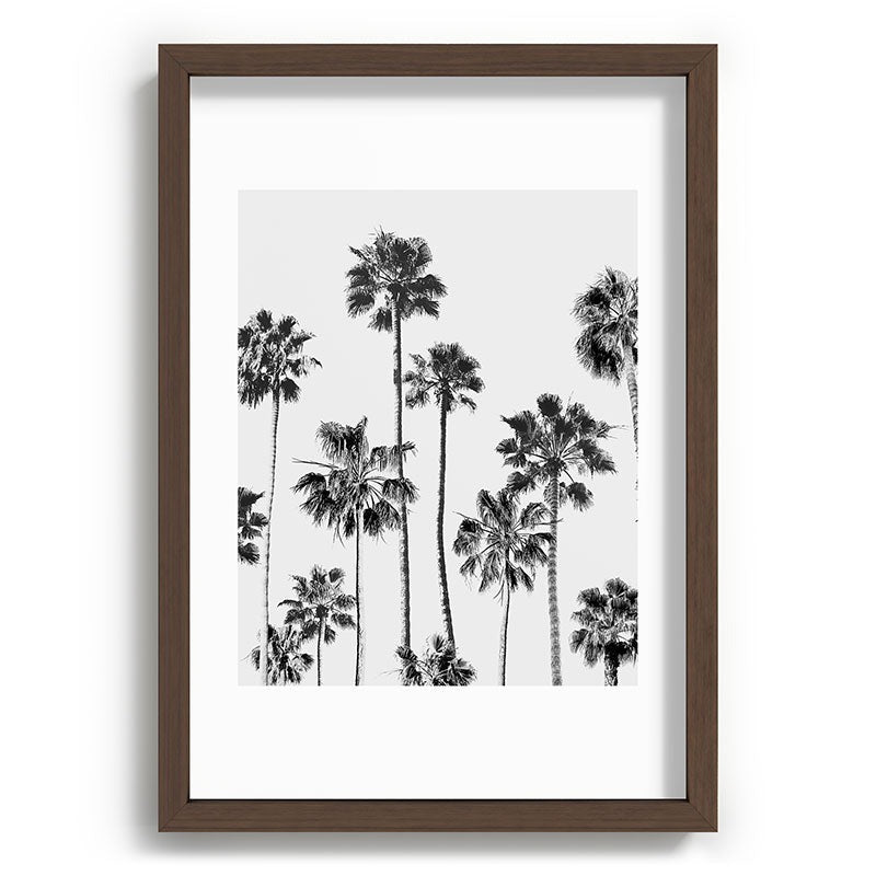 Gal Design Black And White Palms Recessed Framing Rectangle