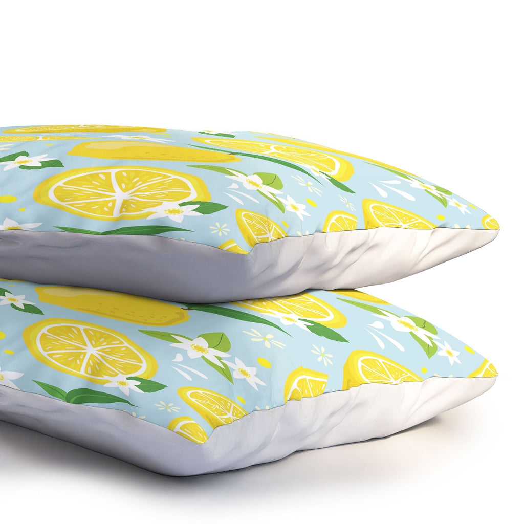 Design by Spark Lemony Fresh Florals Pillow Shams