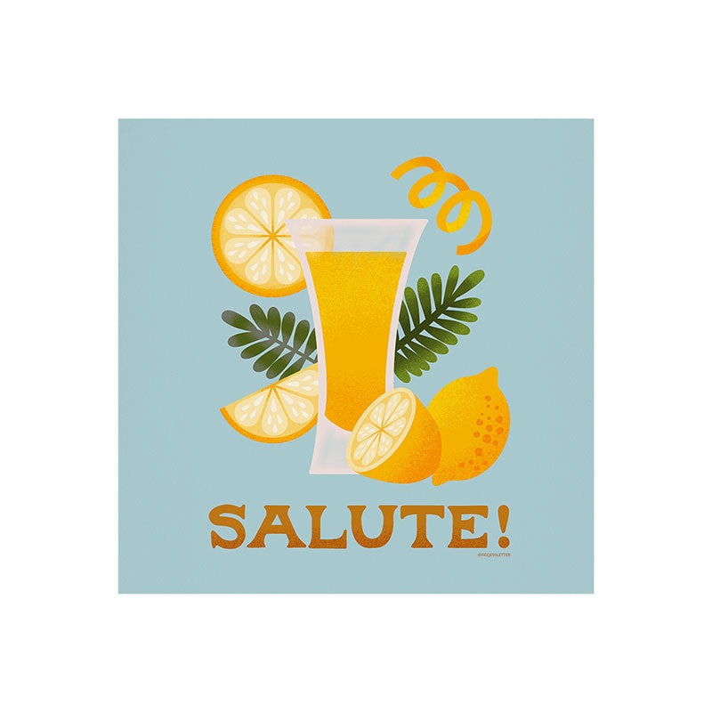 Jessica Molina Limoncello Cocktail Art Print