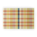 Marta Barragan Camarasa Retro Picnic Plaid Warm Tones Welcome Mat