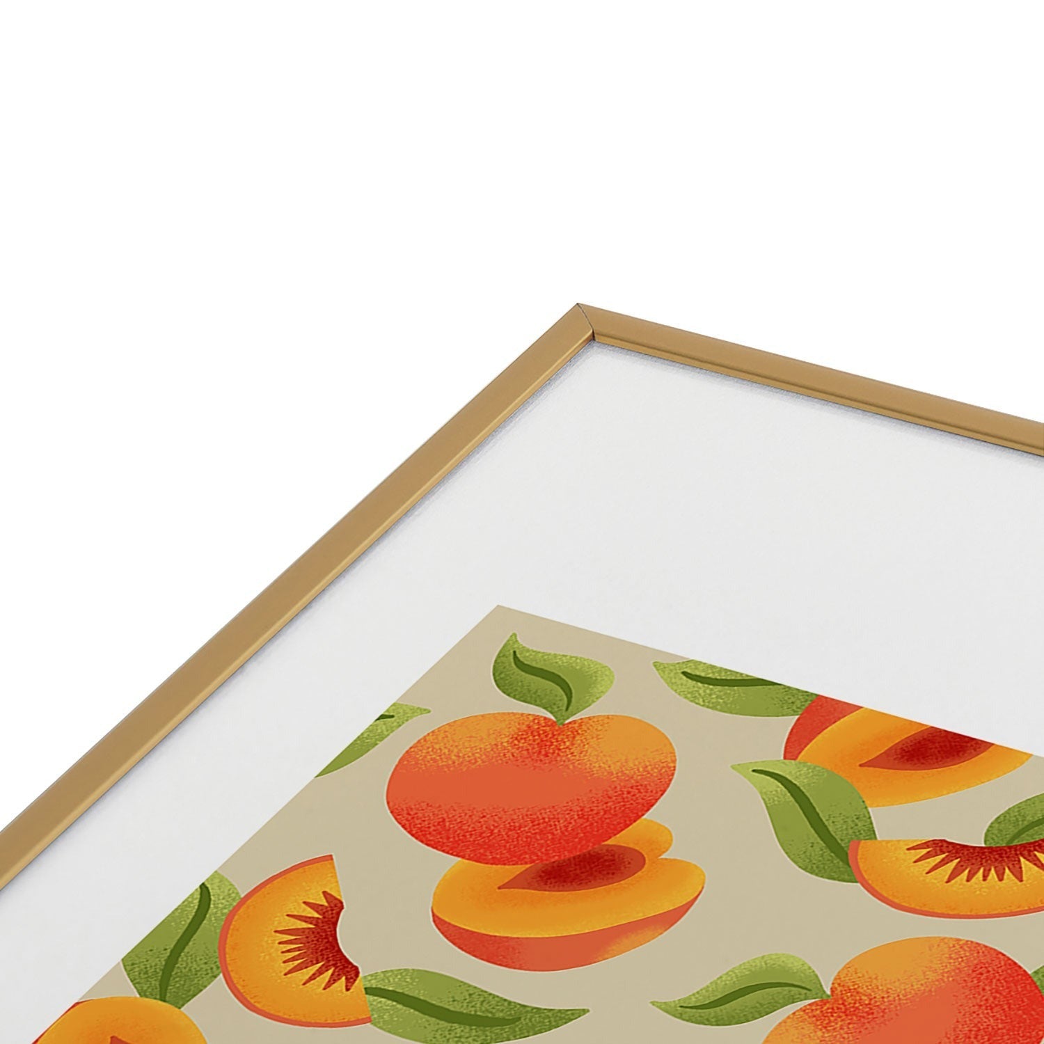 Jessica Molina Peach Pattern Metal Framed Art Print