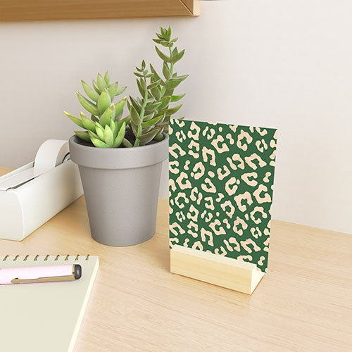 Avenie BR Cheetah Print In Green Mini Art Print