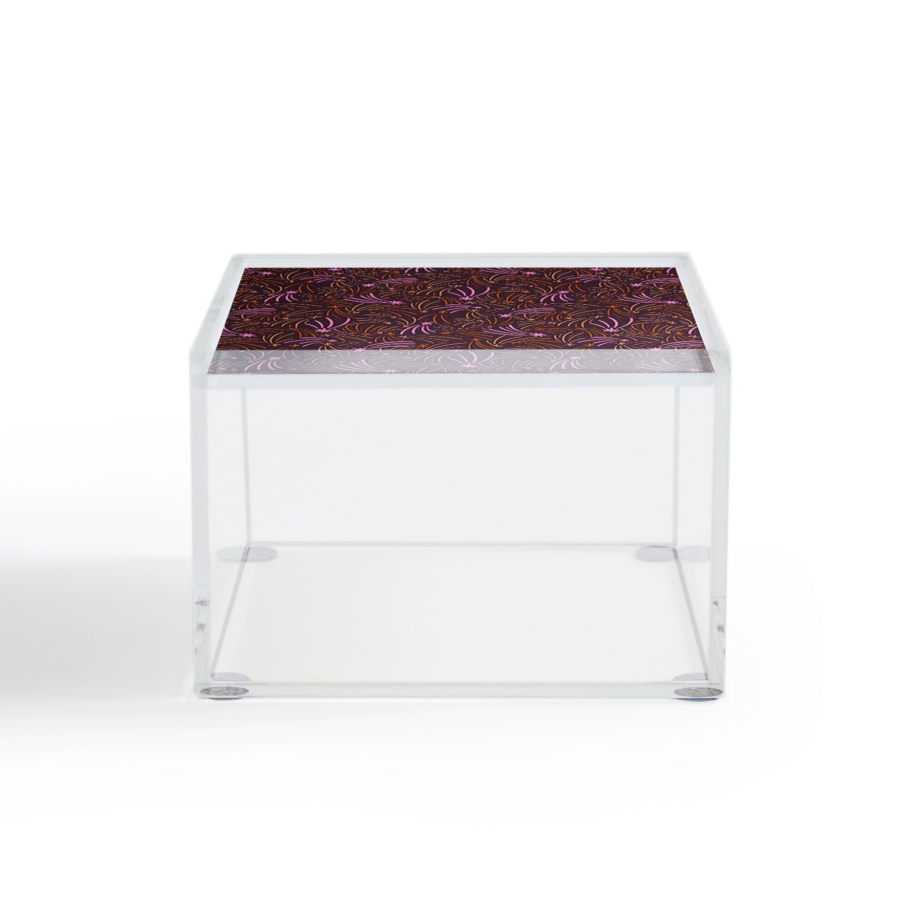 Little Om Pattern Shooting Stars plum Acrylic Box