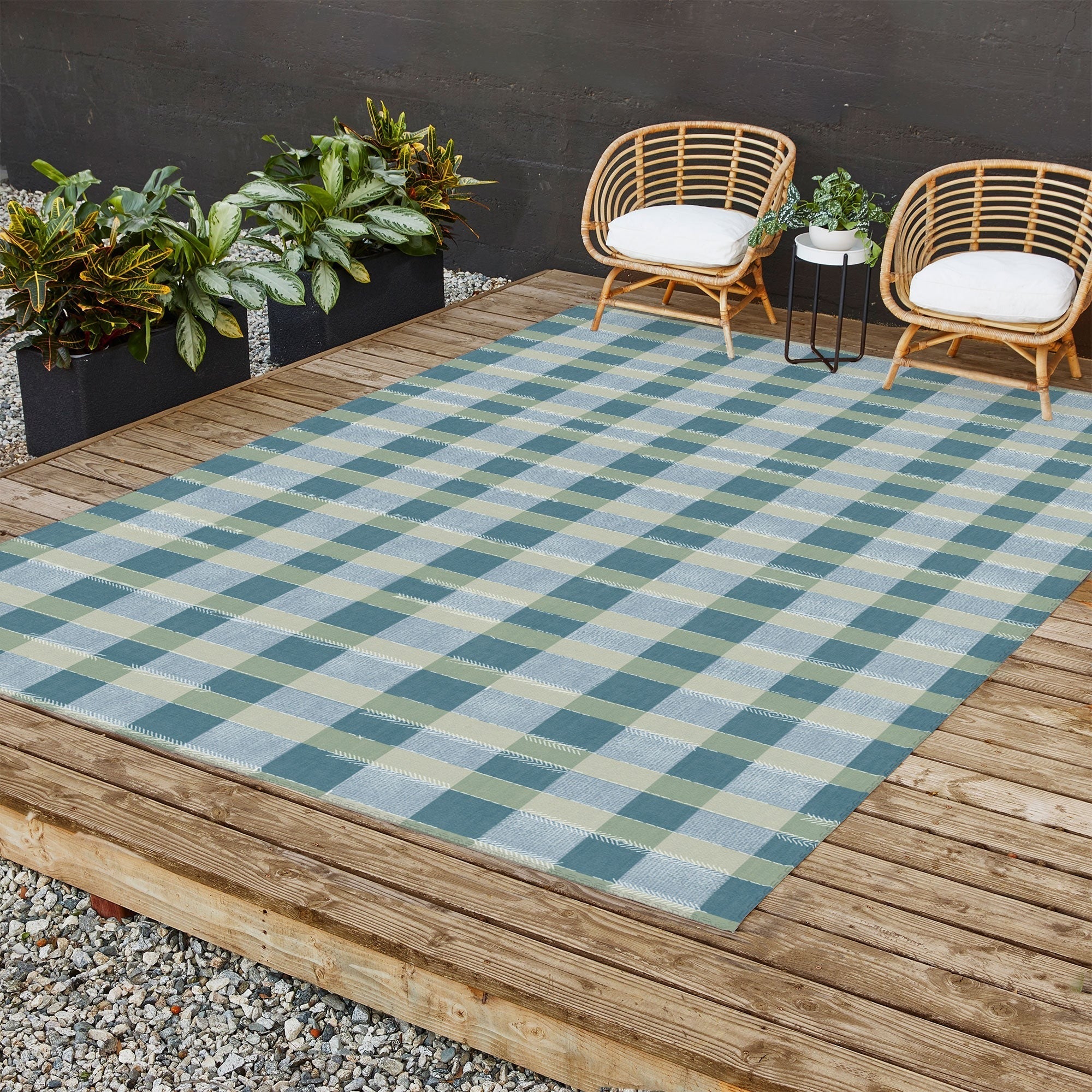 Marta Barragan Camarasa Country Style Checks Outdoor Rug