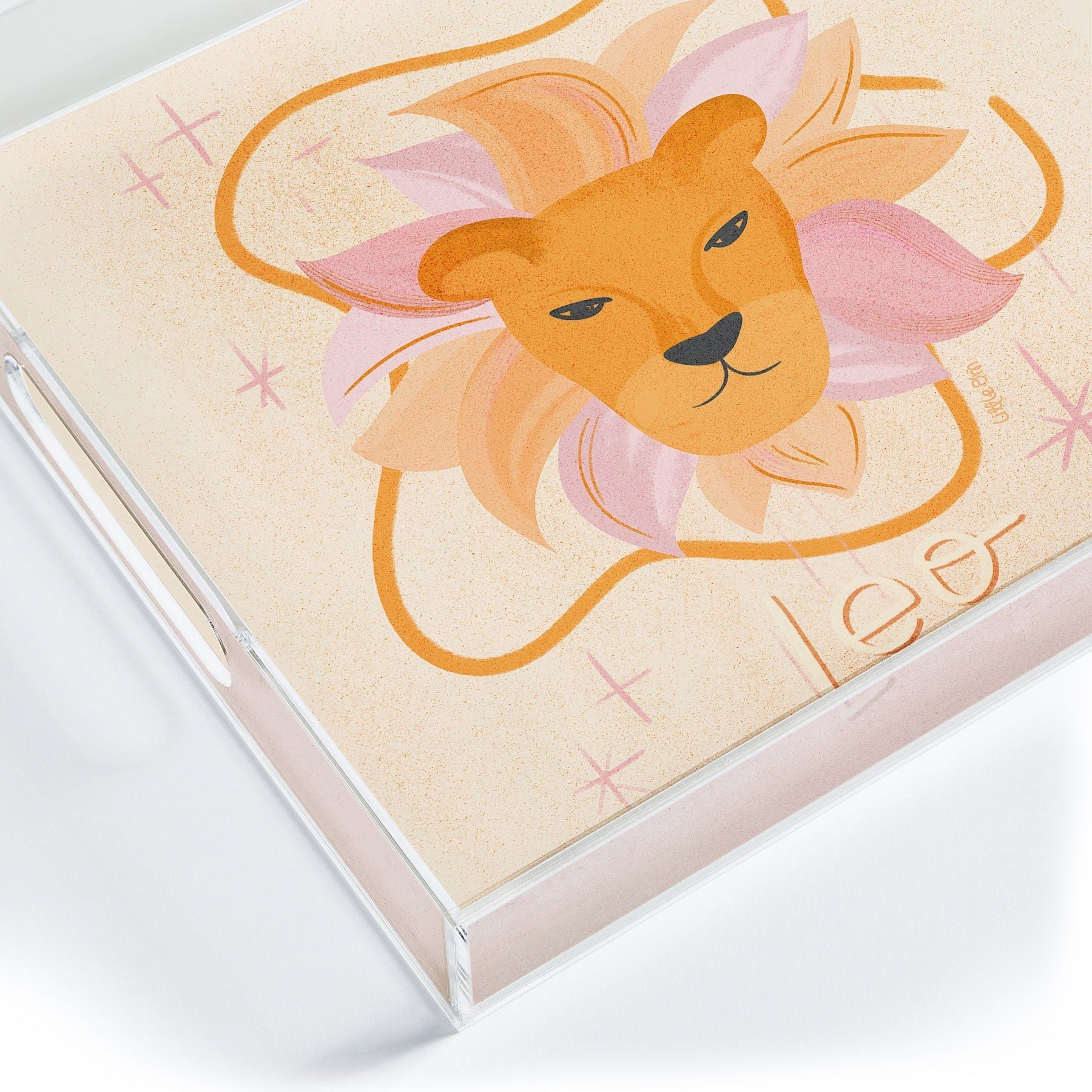 Little Om Zodiac Signs Leo Acrylic Tray