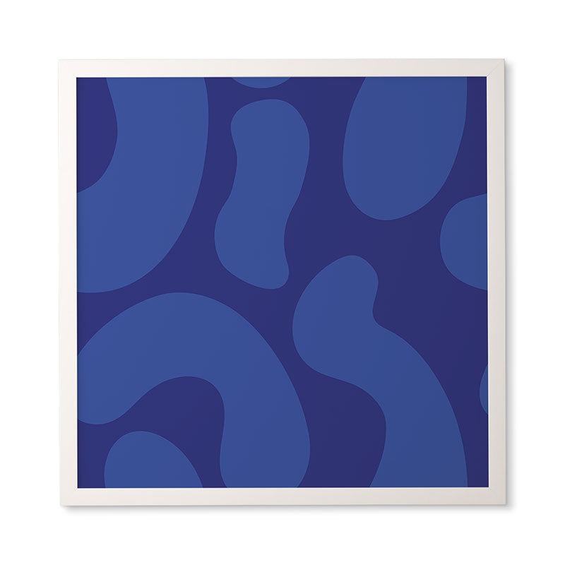 Camilla Foss Blue Pebble Framed Wall Art