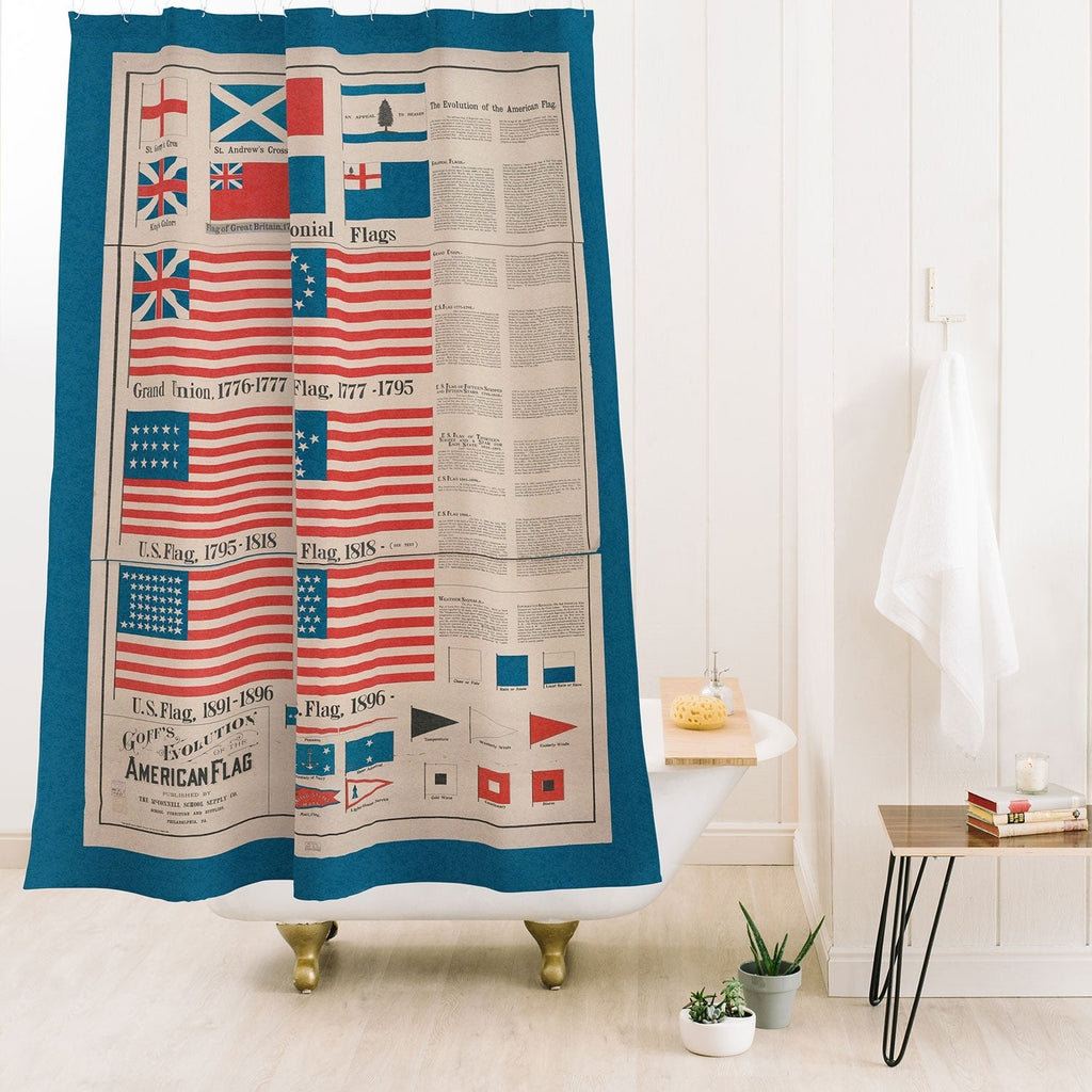 DENY Designs Goff s Evolution of the American Flag Shower Curtain