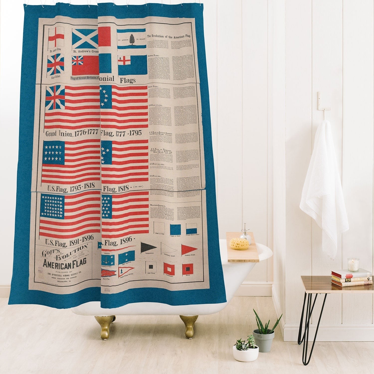 DENY Designs Goff s Evolution of the American Flag Shower Curtain