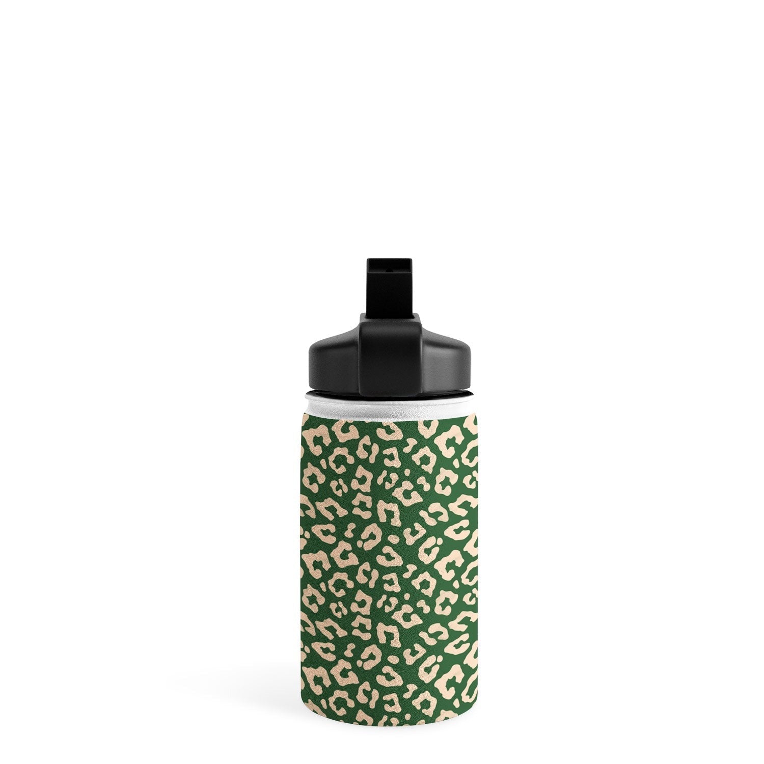 Avenie BR Cheetah Print In Green Water Bottle