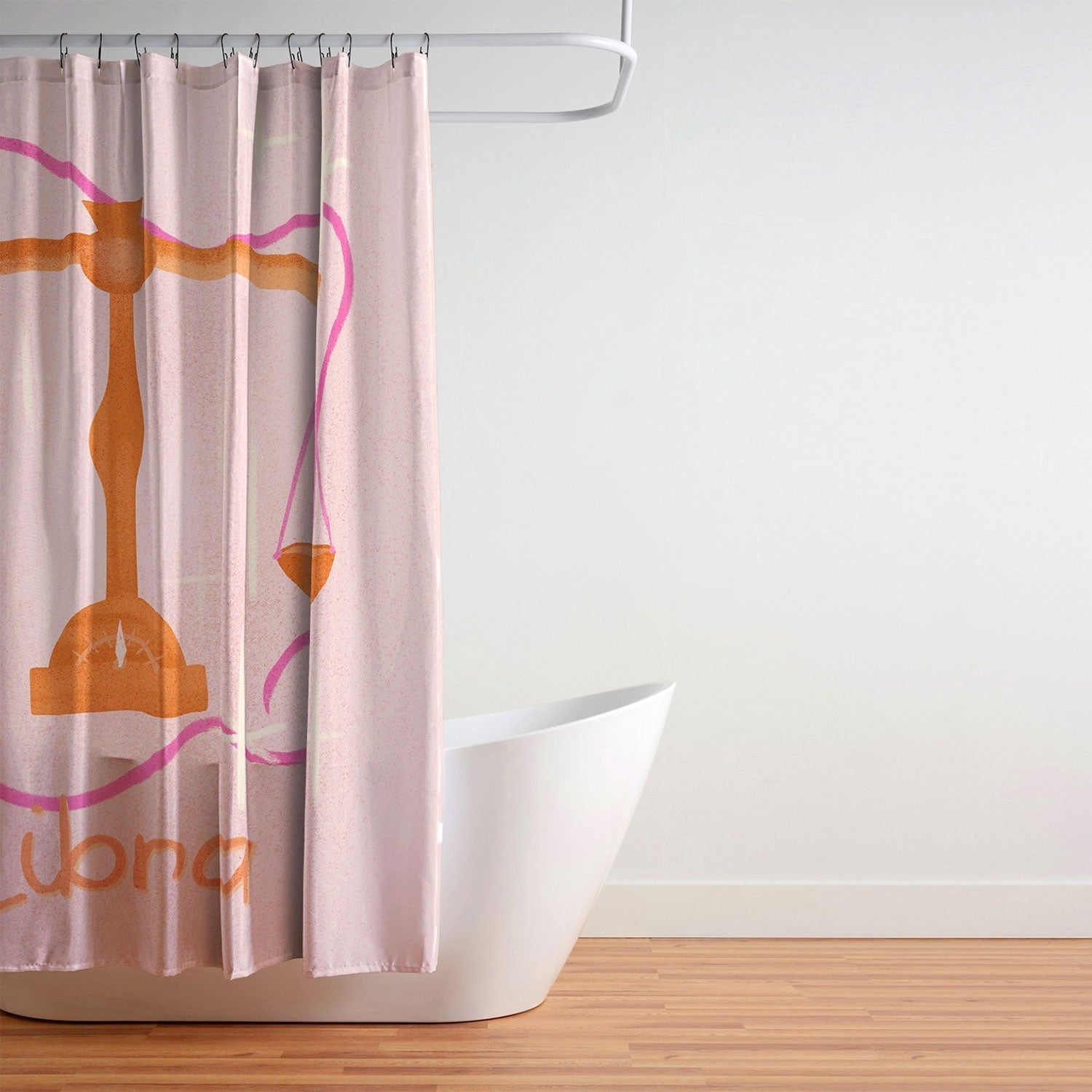 Little Om Zodiac Signs Libra Shower Curtain