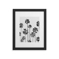 Gal Design Black And White Palms Framed Art Print
