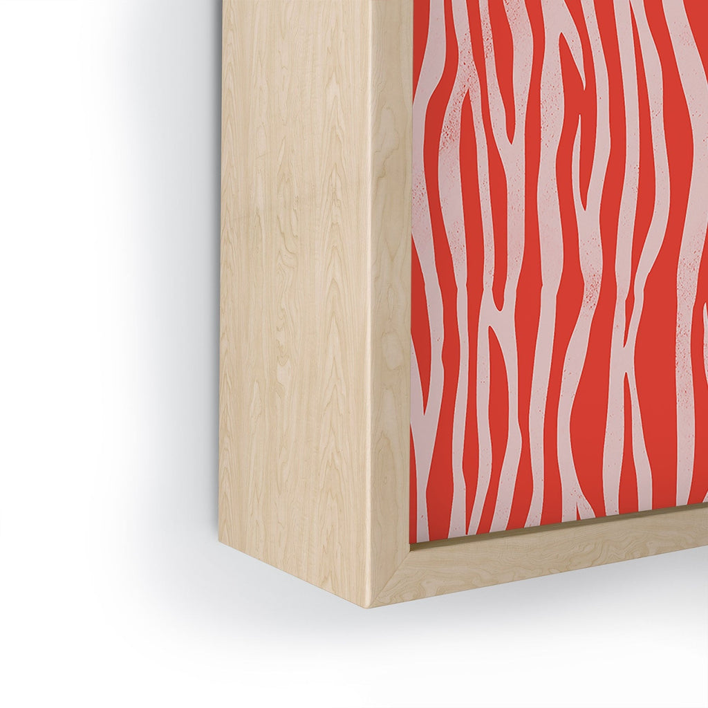 Avenie BR Red Zebra Stripe Framed Mini Art Print