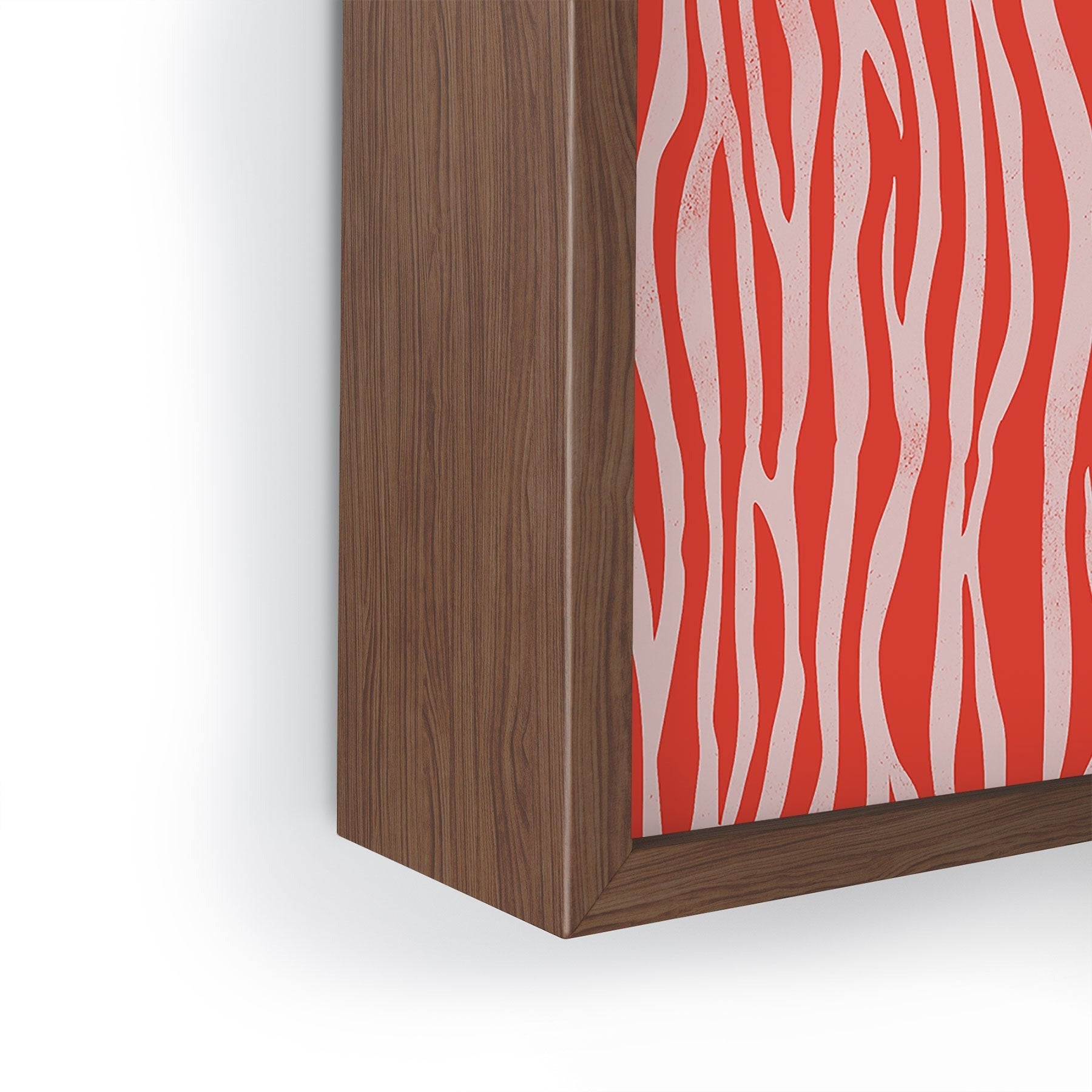 Avenie BR Red Zebra Stripe Framed Mini Art Print