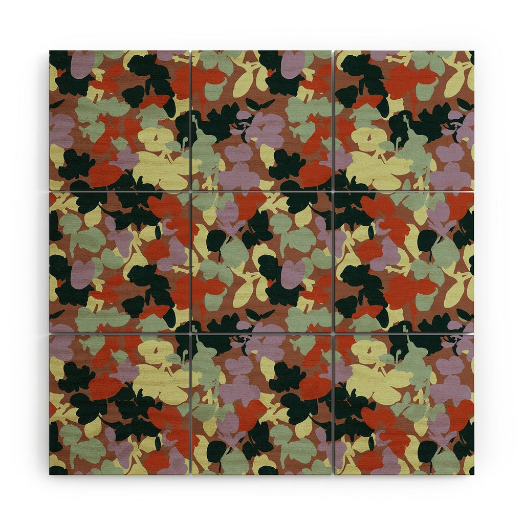 Marta Barragan Camarasa Retro Bloom Medley Wood Wall Mural