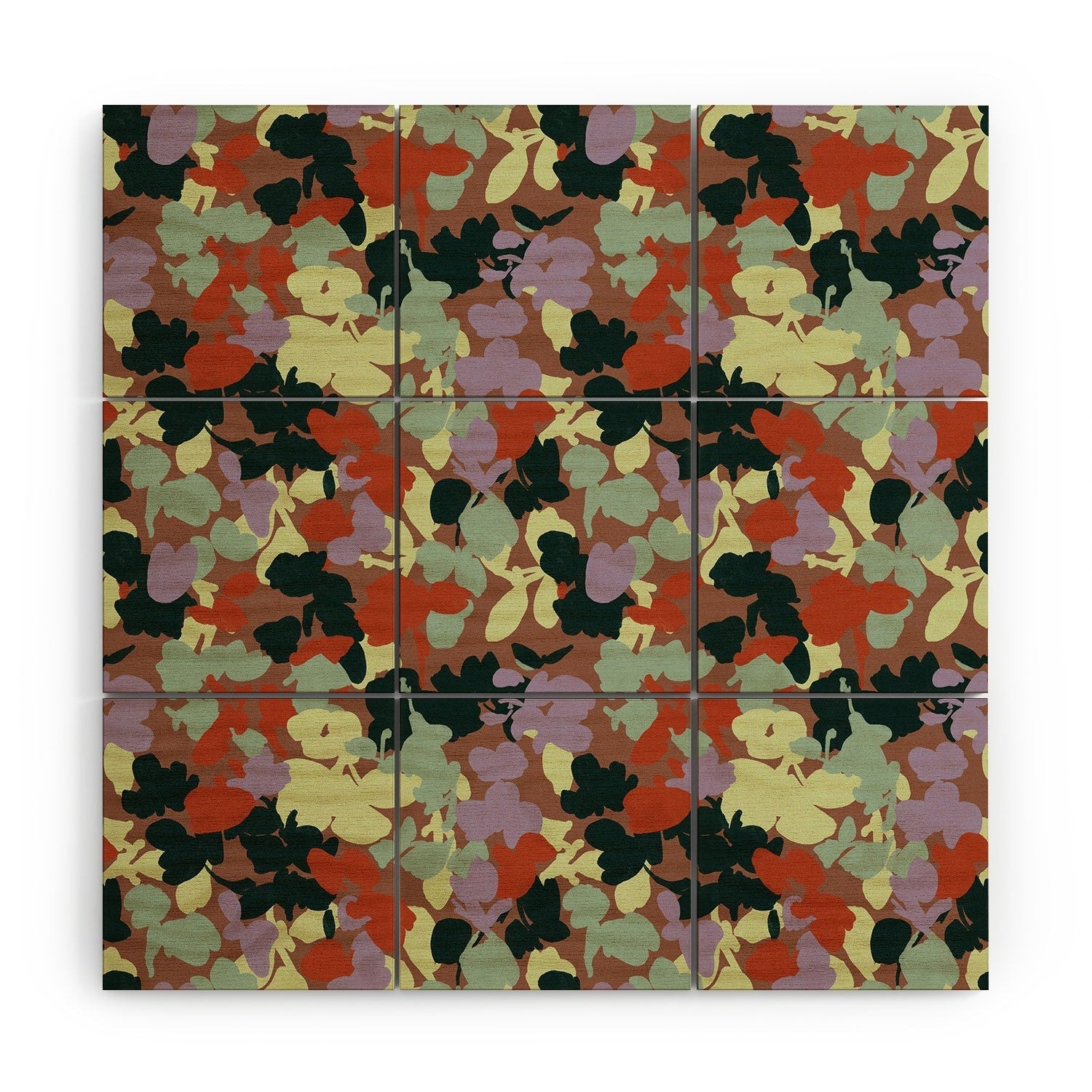 Marta Barragan Camarasa Retro Bloom Medley Wood Wall Mural