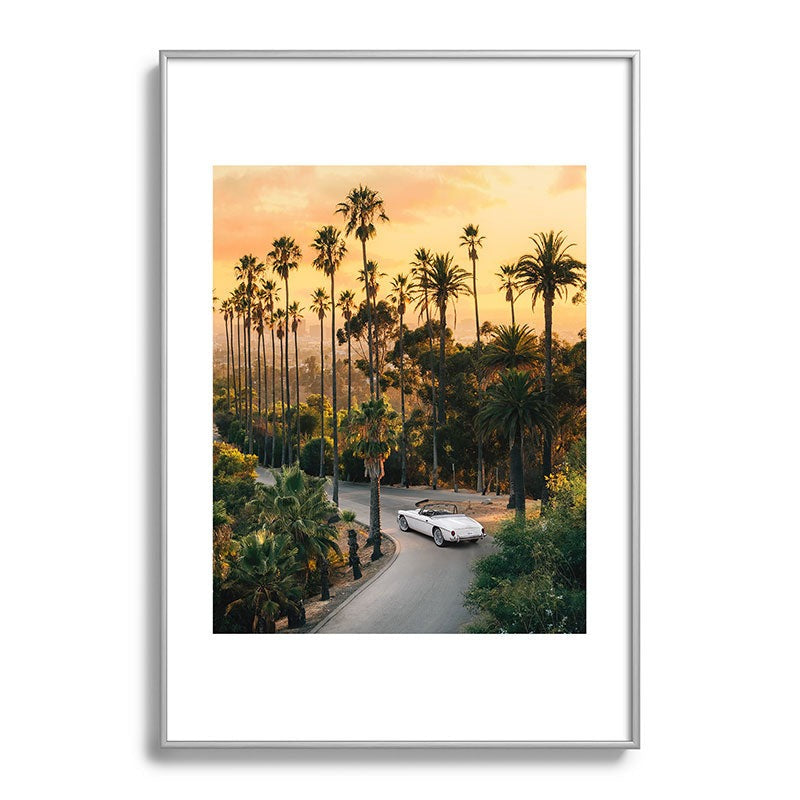 Gal Design Sunset Blvd Metal Framed Art Print